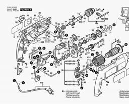 Bosch Percussion Drill CSB 650-2 RET spare parts