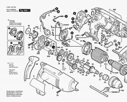 Bosch Percussion Drill PSB 750-2 RE spare parts