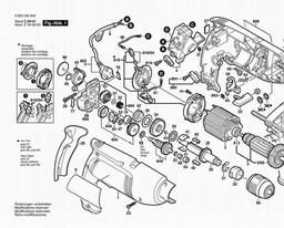 Bosch Percussion Drill PSB 750-2 RE spare parts