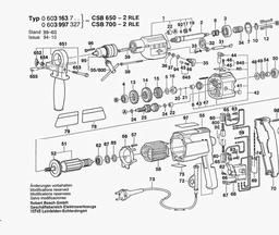 Bosch Percussion Drill CSB 650-2 RLE spare parts