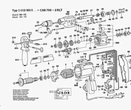 Bosch Percussion Drill CSB 700-2 RLT spare parts