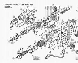 Bosch Percussion Drill CSB 850-2 RET spare parts