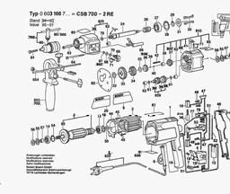 Bosch Percussion Drill CSB 700-2 RE spare parts