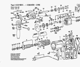 Bosch Percussion Drill CSB 650-2 RE spare parts