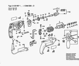 Bosch Percussion Drill CSB 550-2 spare parts