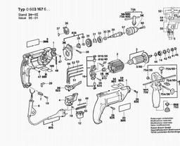 Bosch Percussion Drill CSB 550 RE spare parts