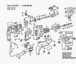Bosch Percussion Drill CSB 500 RE / CSB 5-13 RE spare parts