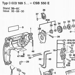 Bosch Un. 2-speed Drill CSB 550 E spare parts