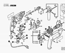 Bosch Percussion Drill PSB 550 RE spare parts