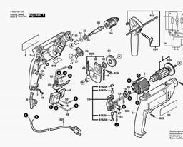 Bosch Percussion Drill PSB 550 RE spare parts
