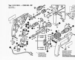 Bosch Percussion Drill CSB 550 RP spare parts
