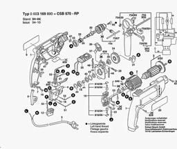 Bosch Percussion Drill CSB 570 RP spare parts