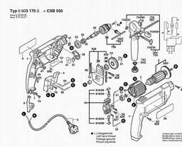 Bosch Percussion Drill CSB 550 spare parts