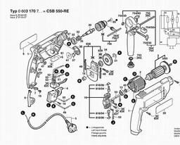 Bosch Percussion Drill CSB 550 RE spare parts