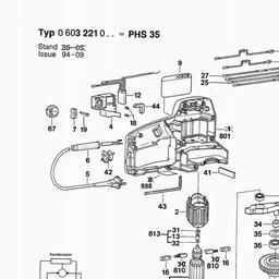 Bosch Hedge Trimmer PHS 35 spare parts