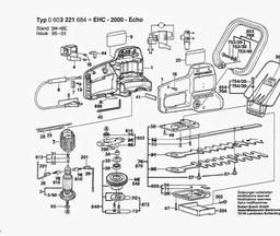 Bosch Hedge Trimmer EHC 2000 spare parts