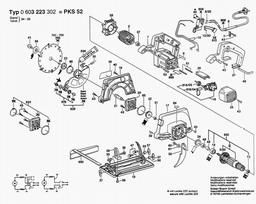 Bosch Circular Hand Saw PKS 52 spare parts
