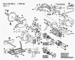 Bosch Combi Port.circular Saw P PKS 38 spare parts