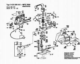 Bosch Diy All Purpose Saw MFS 2600 ELECTRONIC spare parts