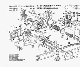 Bosch Chain Saw PKE 35 B spare parts