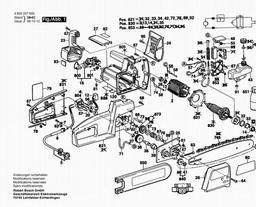 Bosch Chain Saw PKE 35 B spare parts