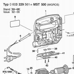 Bosch Jig Saw MST 500 spare parts