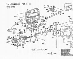 Bosch Jig Saw PST 50-E spare parts