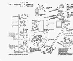 Bosch Combi Batt. Grass Shears P 800 S spare parts
