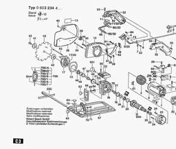 Bosch Circular Hand Saw PKS 65 spare parts