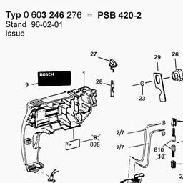 Bosch Percussion Drill PSB 420-2 spare parts