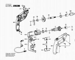 Bosch Percussion Drill PSB 420 RE spare parts