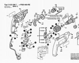 Bosch Percussion Drill PSB 400 RE spare parts