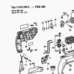 Bosch Percussion Drill PSB 380 spare parts