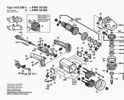 Bosch Angle Grinder PWS 18-230 spare parts