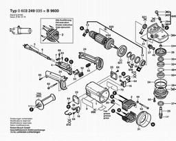 Bosch Combi-angle Grinder B9600 spare parts