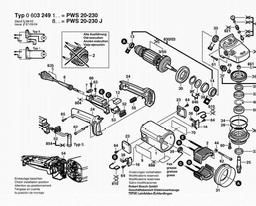 Bosch Angle Grinder PWS 20-230 spare parts