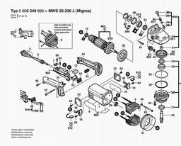 Bosch Angle Grinder MWS 230 J spare parts