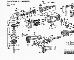 Bosch Combi-angle Grinder MWA 230 J spare parts