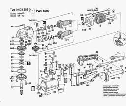 Bosch Angle Grinder PWS 6000 spare parts