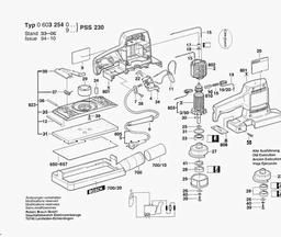 Bosch Orbital Sander PSS 230 spare parts