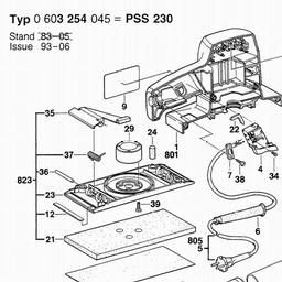 Bosch Orbital Sander PSS 230 spare parts