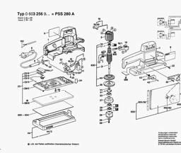 Bosch Orbital Sander PSS 280 A spare parts