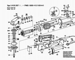 Bosch Angle Grinder PWS 1800-K spare parts