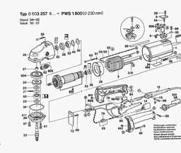Bosch Angle Grinder PWS 1800 spare parts