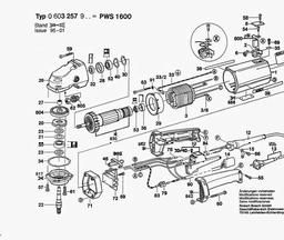 Bosch Angle Grinder PWS 1600 spare parts