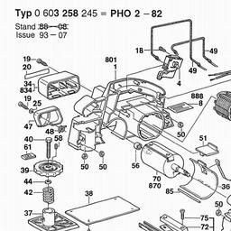Bosch Portable Planer PHO 2-82 spare parts