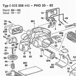 Bosch Portable Planer PHO 20-82 spare parts