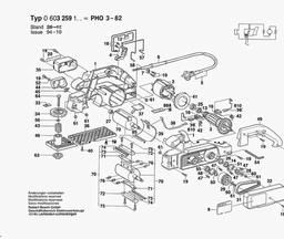 Bosch Portable Planer PHO 3-82 spare parts