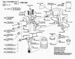 Bosch Spray Gun PSP 250 spare parts