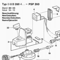 Bosch Spray Gun PSP 260 spare parts